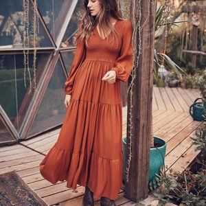 Christy Dawn Aimee Dress, XS/S, Rust